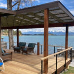 Residential Deck Cover, Corrugated Greca Bronze