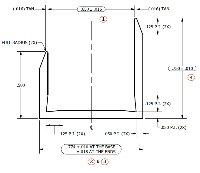 16mm aluminum u profile