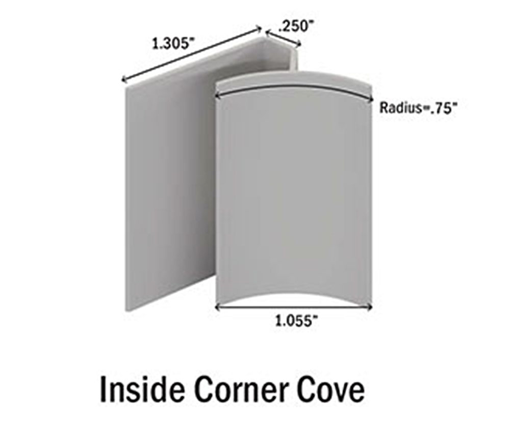 ez liner inside corner cove trim piece