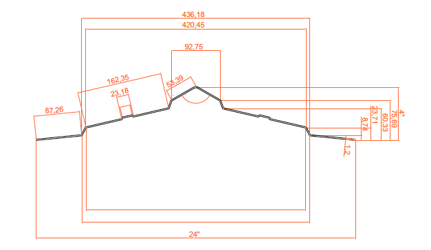 polycarbonate high top ridge cap