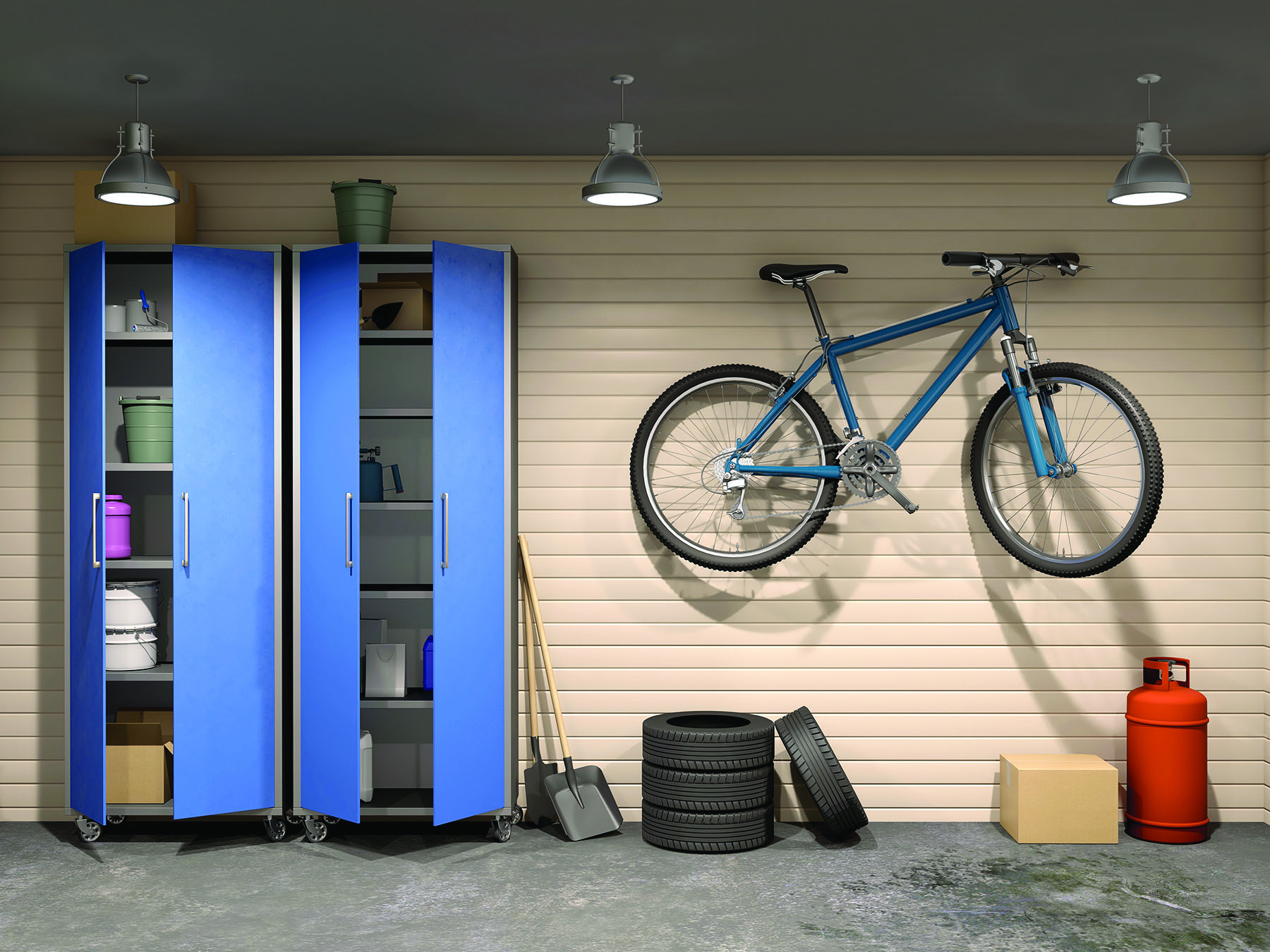 Slatwall panels storage